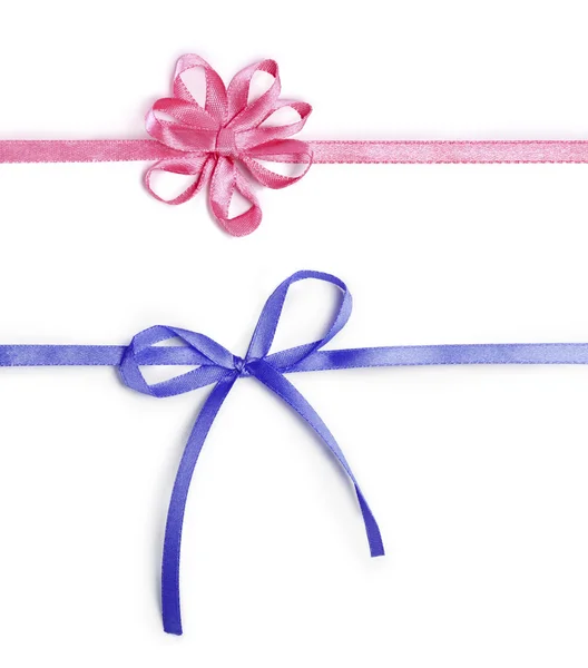 Pink and blue ribbons — Stock Photo, Image