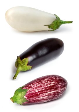 Eggplants (auberines) set clipart