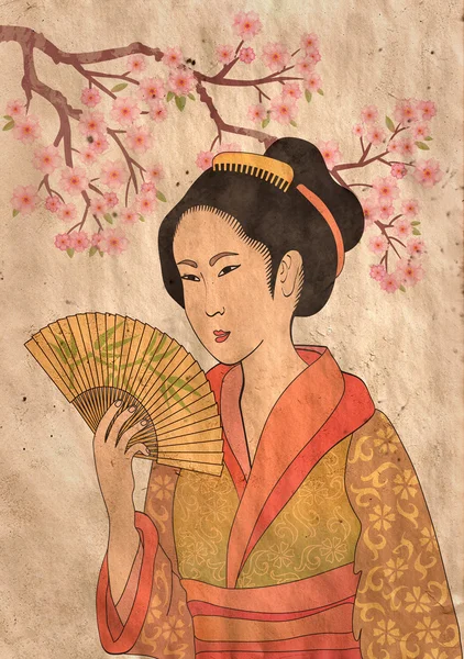 Japanese geisha — Stock Photo, Image