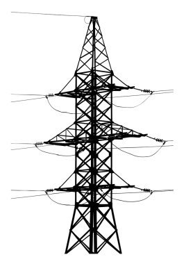 High voltage tower clipart