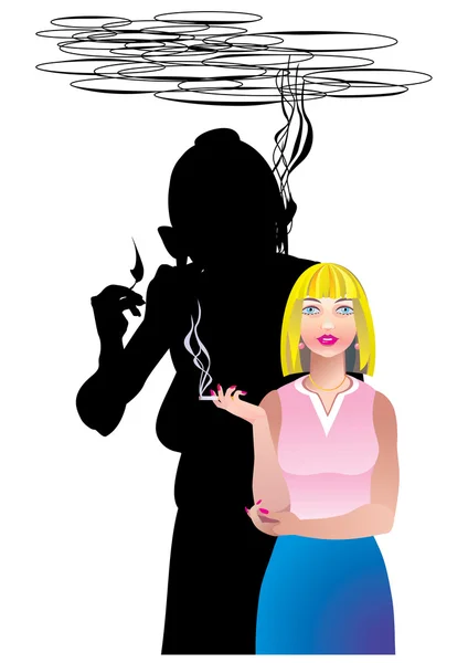 Affiche vectorielle anti-tabac — Image vectorielle
