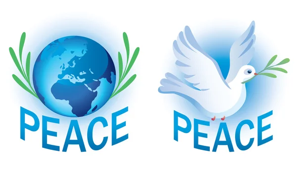 Simboli vettoriali di pace — Vettoriale Stock