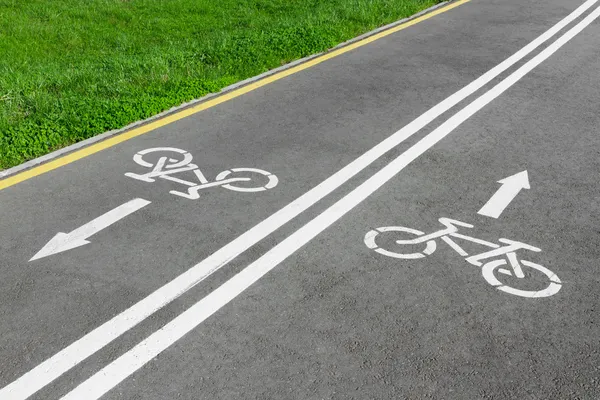 Bike lane, road for bicycles — Stock Photo, Image