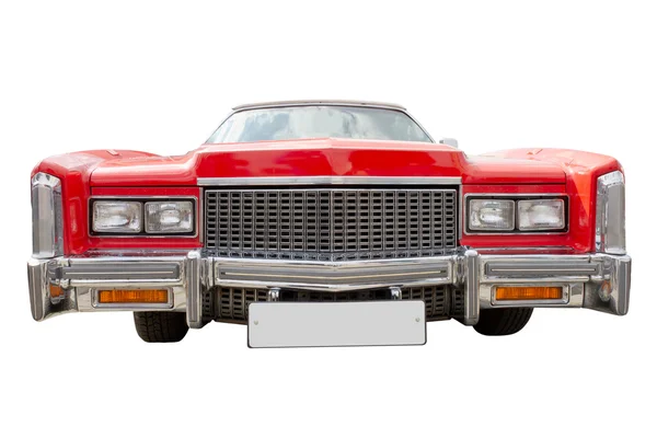 Czerwony cadillac samochód, kabriolet, na białym tle — Zdjęcie stockowe