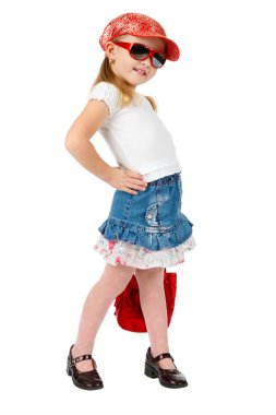 Fashion little girl clipart