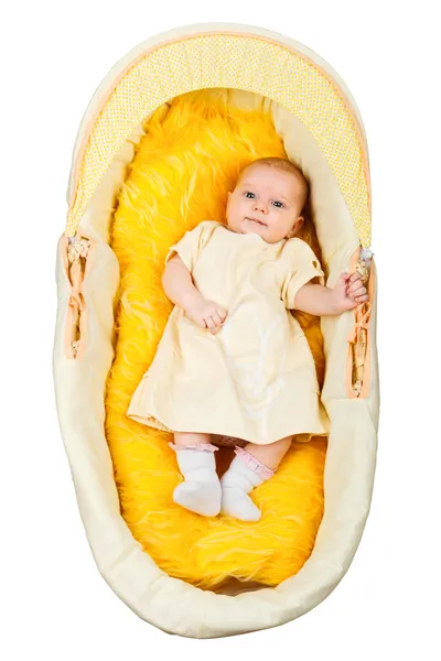 Bebé en moisés, vista superior — Foto de Stock