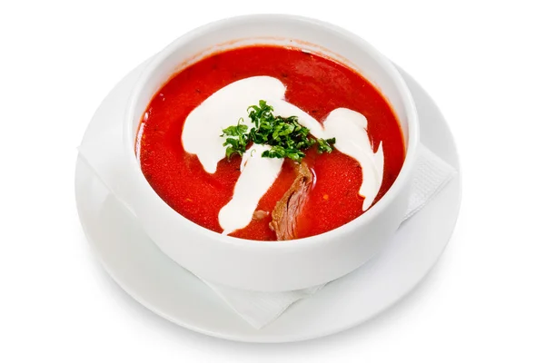 Sopa de remolacha, borscht —  Fotos de Stock