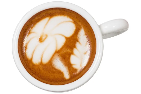 Kahve fincanı, üstten görünüm — Stok fotoğraf