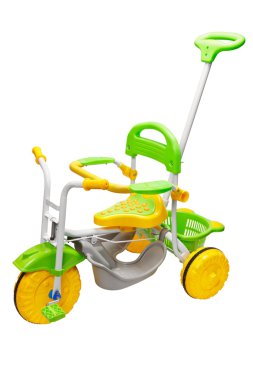 Children's Tricycle, isolated over white clipart