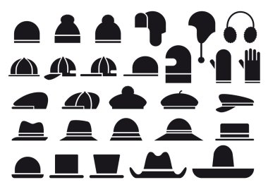 Various vector hats