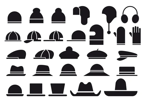 Varios sombreros vectoriales — Vector de stock