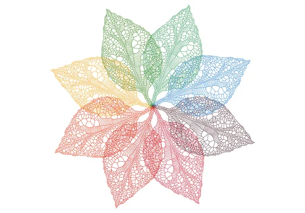 Renkli bahar yaprakları, vektör — Stok Vektör