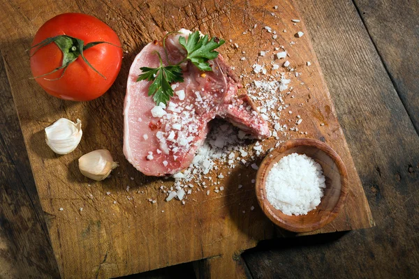 Freshly raw pork chop — Stock Photo, Image