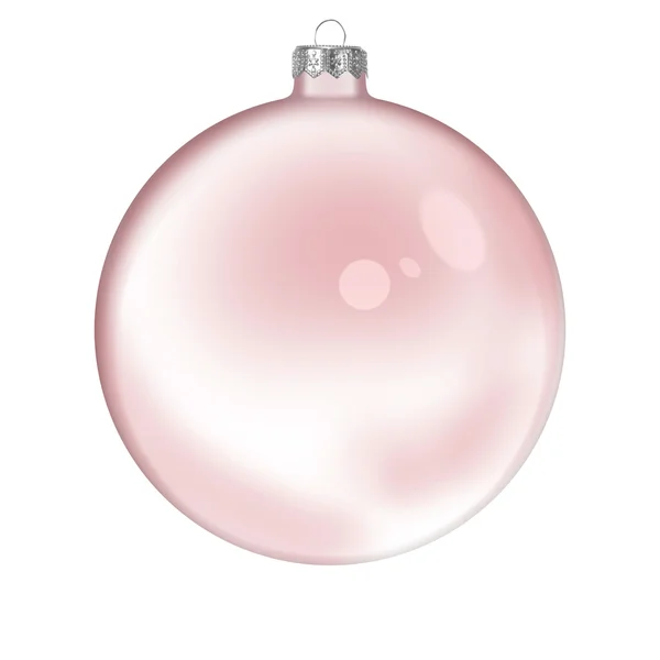 Navidad bola transparente de cristal rojo — Foto de Stock