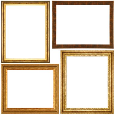 Vintage picture frame set clipart