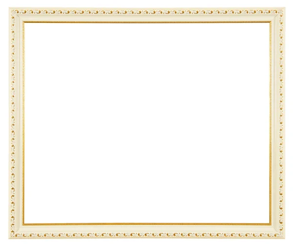Белый золотой каркас — стоковое фото