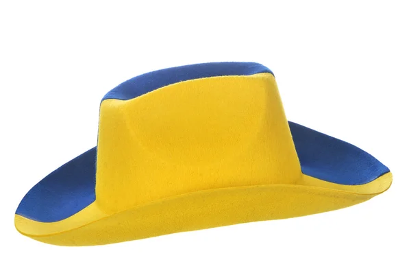 Geel-blauwe cowboy hoed — Stockfoto