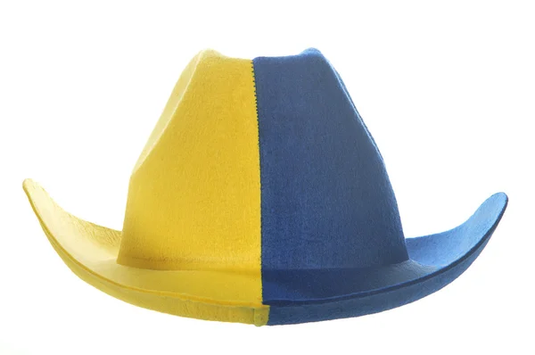 Chapeau cow-boy jaune-bleu — Photo