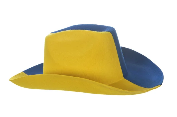Sombrero vaquero amarillo-azul — Foto de Stock