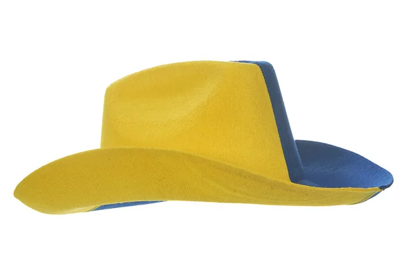 Żółto niebieskie kowbojski kapelusz — Zdjęcie stockowe