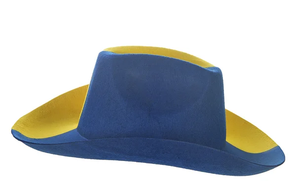 Sarı-Mavi kovboy şapkası — Stok fotoğraf
