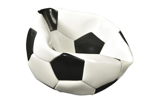Bola de futebol desinflada — Fotografia de Stock