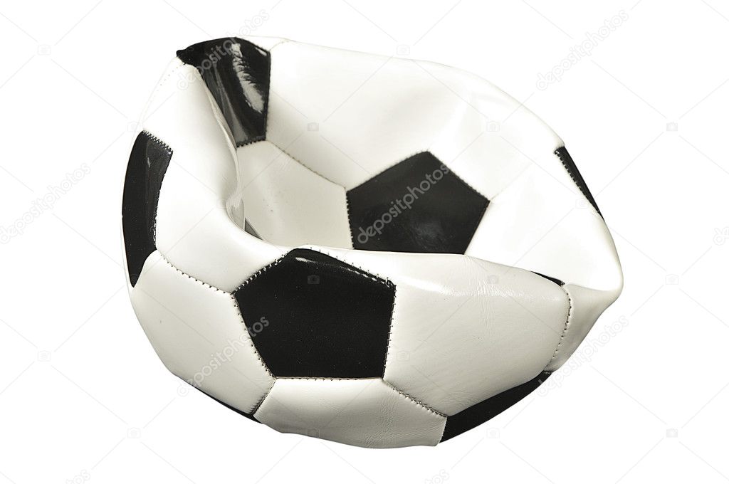 Deflated soccer ball