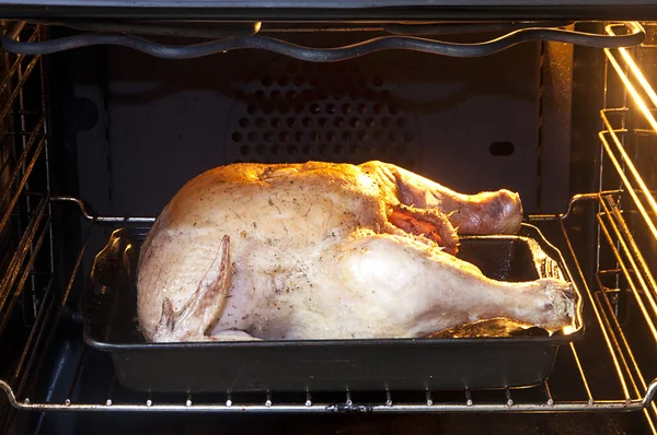 stock image Chicken in oven