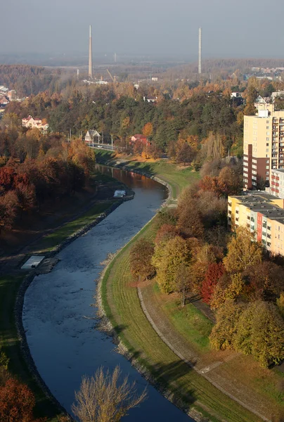 Näkymä kaupungintalolta Ostrava — kuvapankkivalokuva