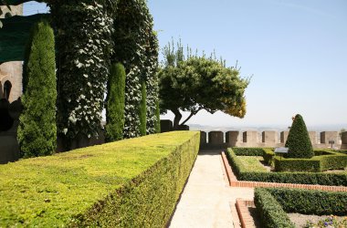 Gardenl historic castle in Xátiva