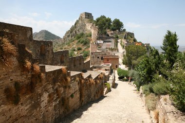 The walls of the historic castle in Xàtiva