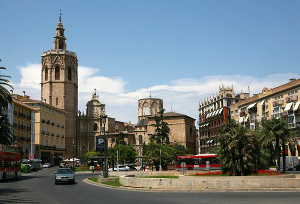 Valencia tarihi şehir merkezinin görünümü — Stok fotoğraf