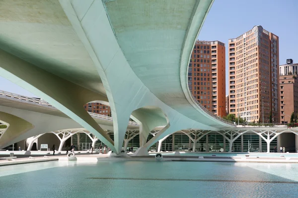 Részlet a modern épület, a Valencia, a Művészetek Palotája — Stock Fotó