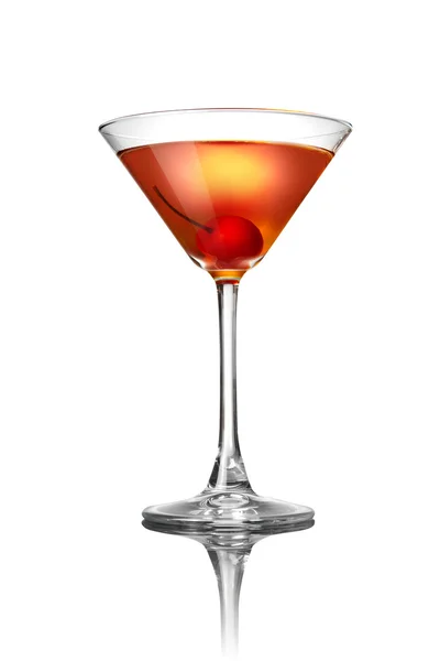 Czerwonym martini koktajl na białym tle — Zdjęcie stockowe