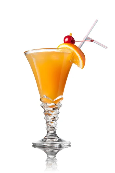 Gelber Cocktail isoliert auf Weiß — Stockfoto