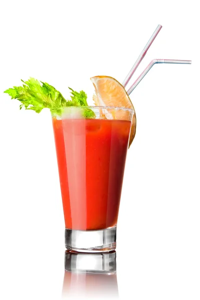 Cocktail rosso isolato su bianco — Foto Stock