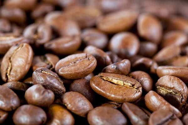 Bakgrund från kaffebönor — Stockfoto