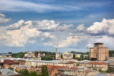 Kiev summer center cityscape clipart