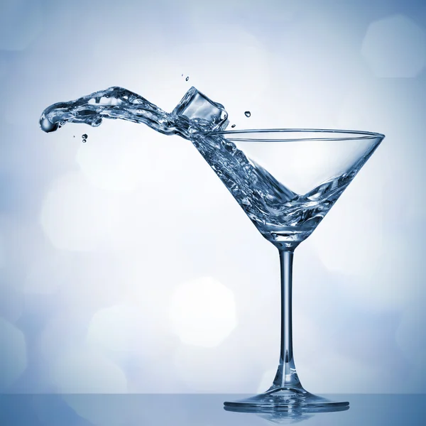 Martini splash in glass — Stock Photo, Image