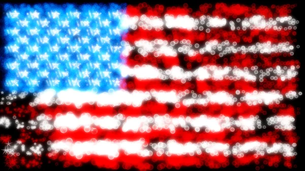 Wakacje: błyszczące i musujące flaga Usa — Zdjęcie stockowe