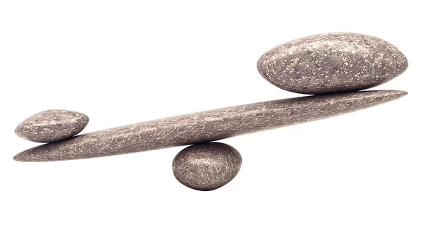 Significant thing: Pebble stability scales — Stock Photo, Image