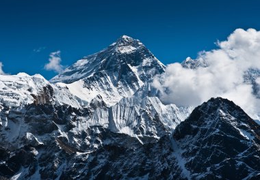 Everest Mountain Peak - the top of the world clipart