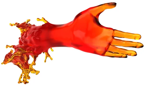 ため、与える: 分離された赤い液体の形状 — ストック写真