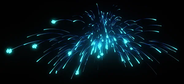 Xmas: kék ünnepi tűzijáték, éjszaka — Stock Fotó