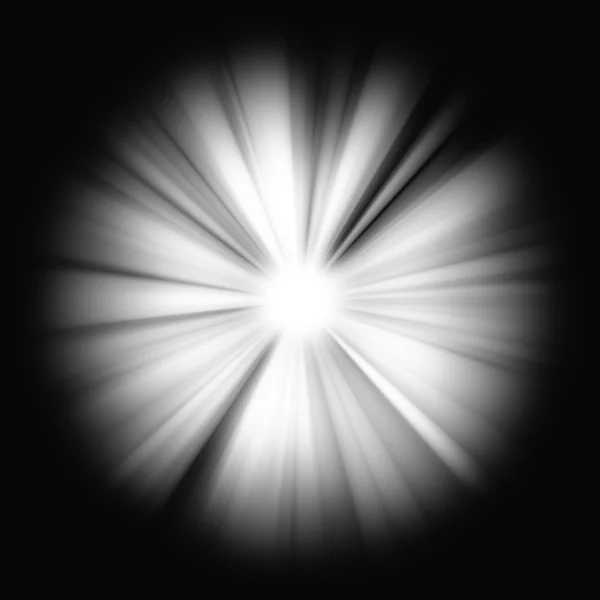 Abstrakte Lichtstrahlen auf Schwarz — Stockfoto