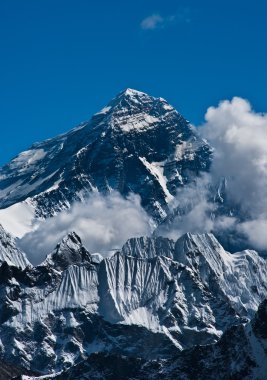 Everest Mountain Peak or Sagarmatha - top of the world clipart