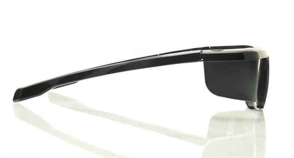 Stereo 3D TV: side view active shutter glasses — Stock Photo, Image