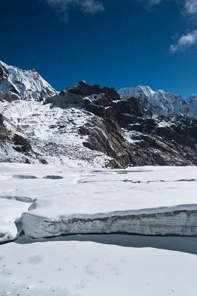 Na vrcholu cho la pass v Himalájích — Stock fotografie