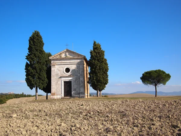 Vitaleta chapel in Tuscany — Stock Photo, Image