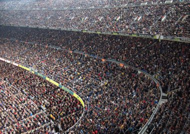 Spectators in the stadium watching sports clipart